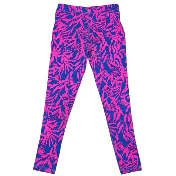 Lilly Pulitzer Luxletic Pink and Blue Leggings Size Large 8-10 Girls - Picture 2 of 8